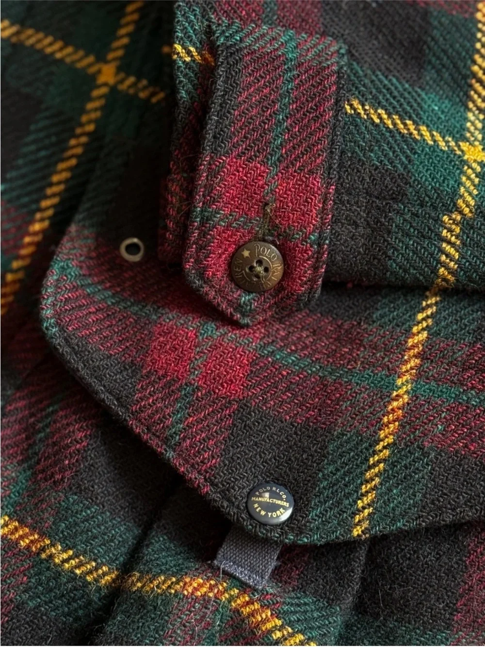 Polo Ralph Lauren Tartan Plaid Brushed Wool Alpaca Twill Sporting Jacket